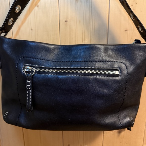 Vintage COACH 1417 Black Leather East West Legacy Shoulder Bag Tassel Silver - Picture 11 of 16